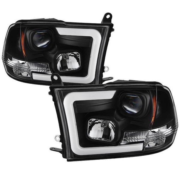 Spyder Automotive 09-16 RAM 1500/10-16 RAM 2500/3500 PROJ HL-HALOGEN MODEL ONLY LIGHT BAR DRL-BLK DRIVE/PASS 5084811 - main
